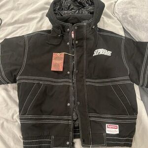 Supreme Black Jacket with White Accents